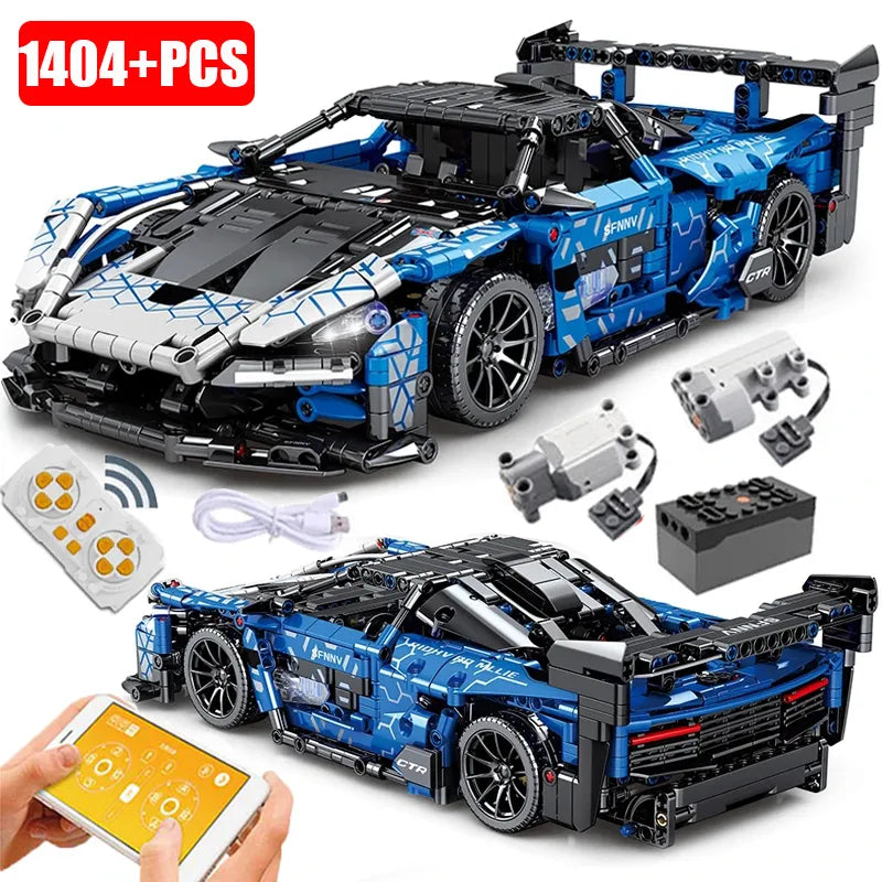 McLarened Senna GTR 42123 Technic Building Blocks OR Remote Control (1404Pcs)