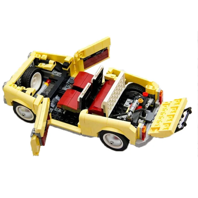 Fiat 500 Building Blocks 10271 Classic Yellow Car Model Creator (960pcs)