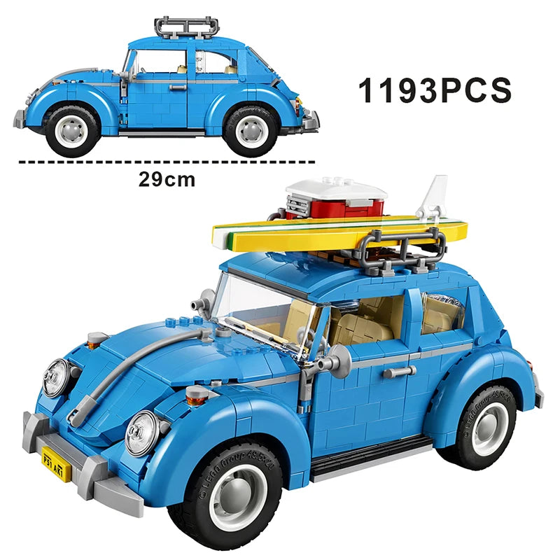 Blue Beetle Classic Car Building Blocks 10252 Model (1193pcs)