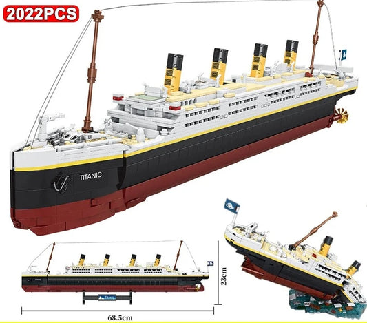 Titanic 3D Plastic Large Cruise Boat Model classic Movie Bricks building (2022pcs)