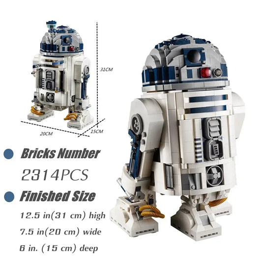 R2D2 Star War Robot Model 75308 R2D2 Building Block Bricks (2314Pcs)